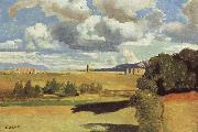 Jean Baptiste Camille  Corot The Roman Campagna,with the Claudian Aqueduct USA oil painting artist